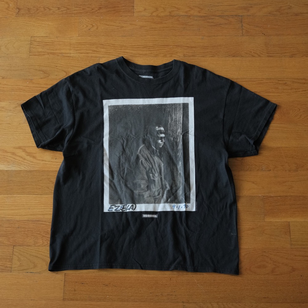 Neighborhood T-Shirt Mens Black Eazy-E Graphic Streetwear XL Image Club Limited